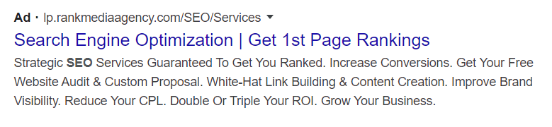 PPC ad example