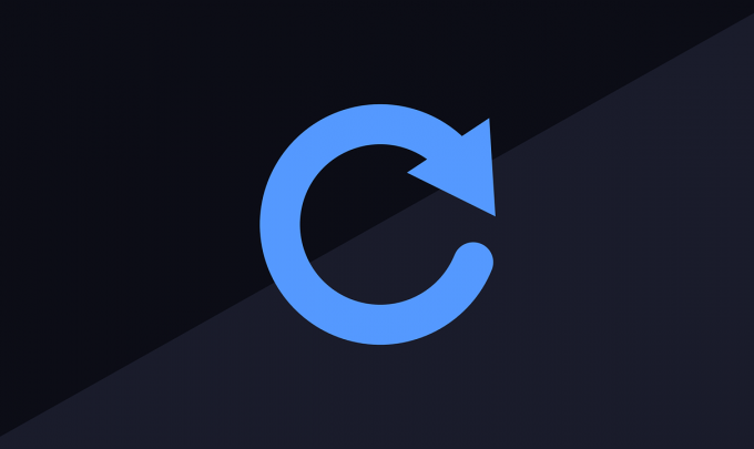 blue digital update symbol
